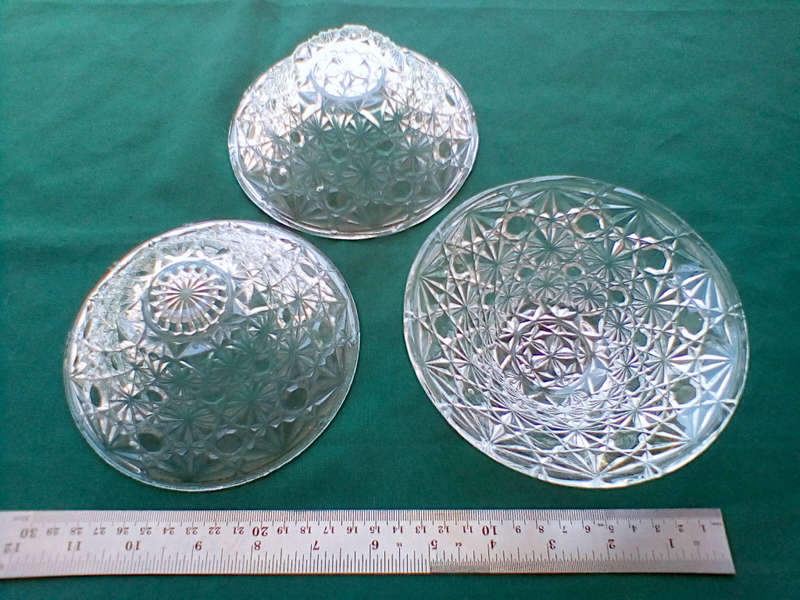 Crystal glass bowl set of 3