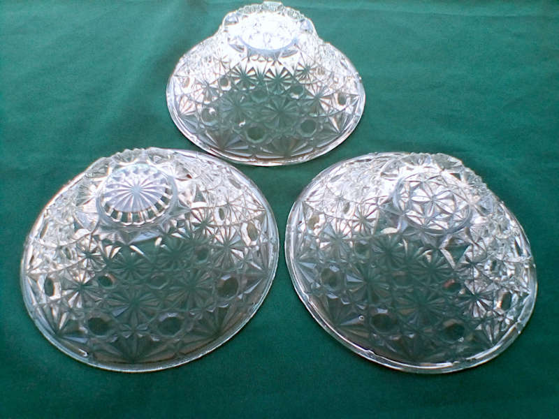 Crystal glass bowl set of 3