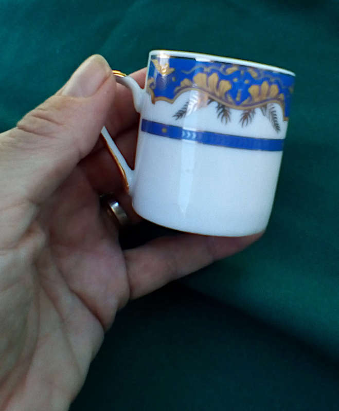 Vintage blue and gold Espresso set