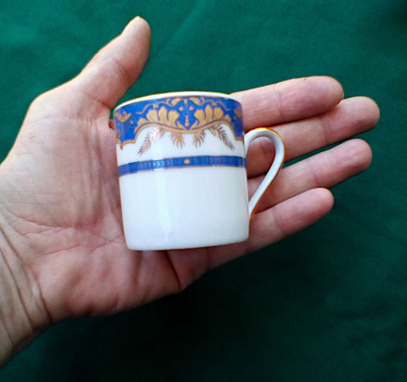 Vintage blue and gold Espresso set
