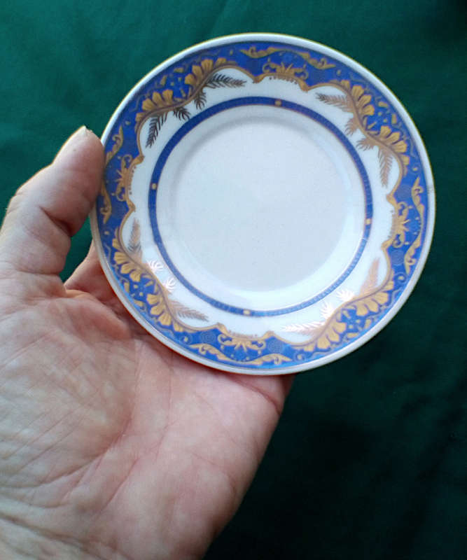 Vintage blue and gold Espresso set