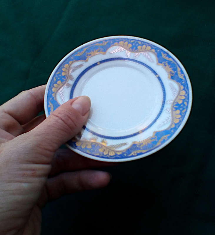 Vintage blue and gold Espresso set