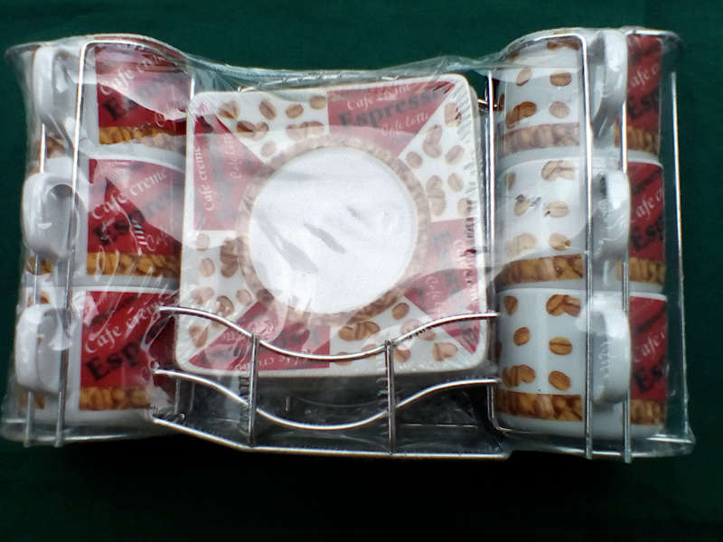 Espresso set with stand
