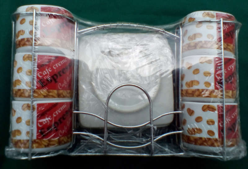Espresso set with stand