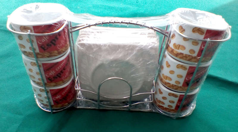 Espresso set with stand
