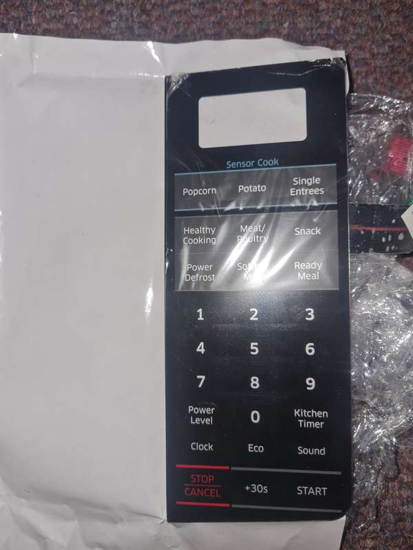 SAMSUNG MICROWAVE CONTROL PANEL