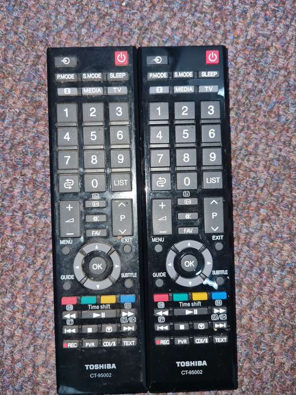 TOSHIBA CT-95002 ORIGINAL TV REMOTE CONTROL