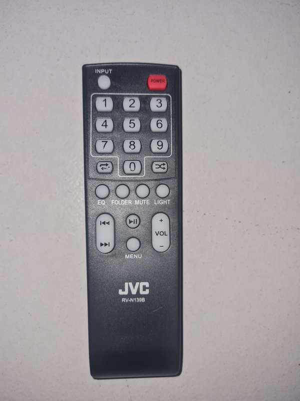 JVC RV-N139B BOOMBOX REMOTE CONTROL