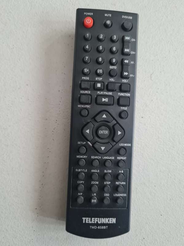 TELEFUNKEN TMD-658BT REMOTE CONTROL