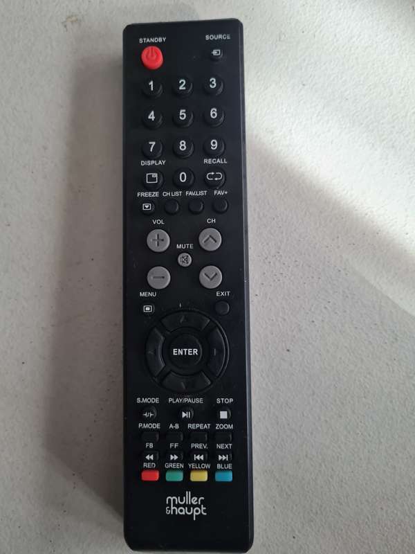 MULLER AND HAUPT ORIGINAL TV REMOTE CONTROL