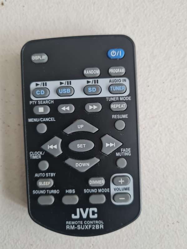 JVC RM-SUXF2BR AUDIO SYSTEM REMOTE