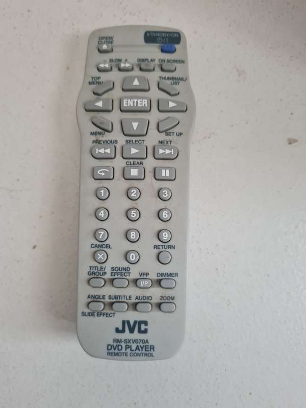 JVC RM-SXV070A DVD PLAYER REMOTE CONTROL