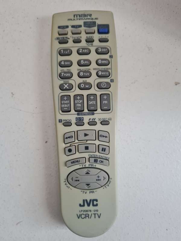 JVC LP20878-019 VCR/TV REMOTE CONTROL