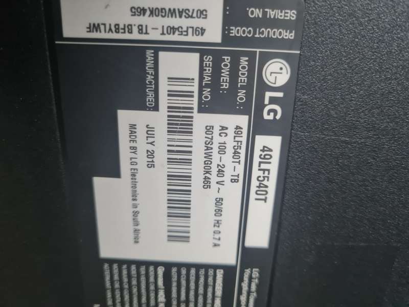LG 49INCH SMART TV 49LF540T MAIN BOARD