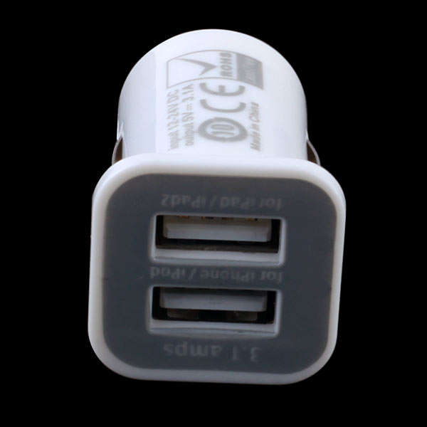 Electromann SA - Mini 2IN1 Universal USB Car Charger Vehicle Power Supply for Apple iPad/iPhone/iPod
