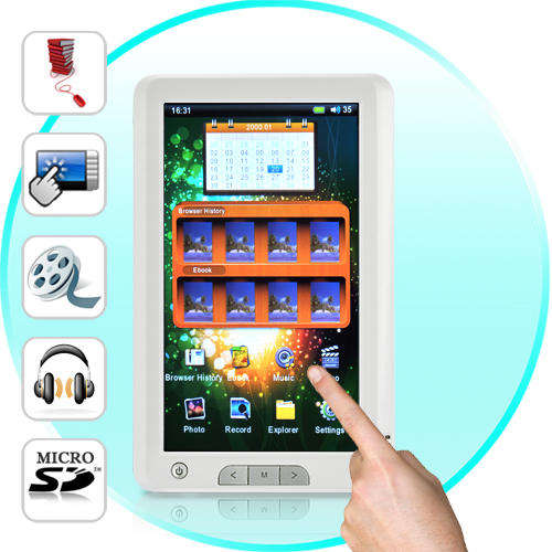 Electromann SA - Mebook Touch - 7 Inch Touchscreen eBook Reader and Portable Media Player