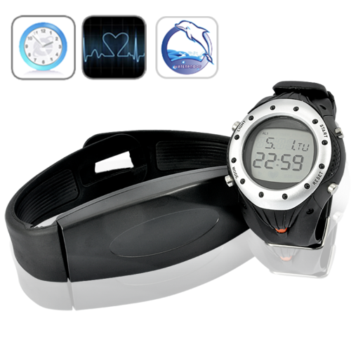 Electromann SA - Heart Rate Monitor Watch - 30 Meter Waterproof, Chest Belt Included