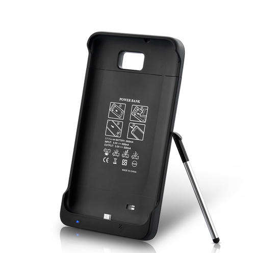 Electromann - Slim Battery Case for Samsung Galaxy Note (3500mAh, Black) - A133