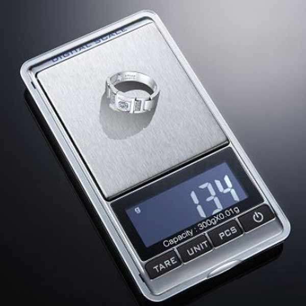 Electromann - 500g/0.1g White Backlight Portable High Precision LCD Electronic Weighing Scale
