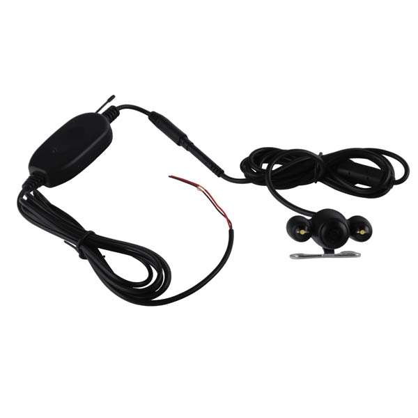 Electromann - Waterproof Wireless 2-LED Night Vision Rear View Camera for Car GPS