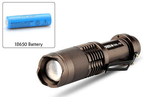 CREE XML T6 Mini LED Flashlight - For Camping + Fishing, 1200 Lumens, Weatherproof, 5 Modes