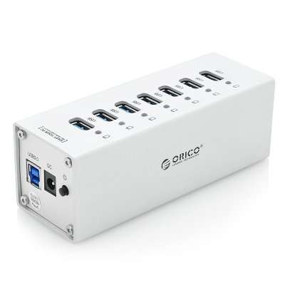 USB 3.0 Hub "Orico A3H7" - 7x High Speed Ports, Power Adapter - K241