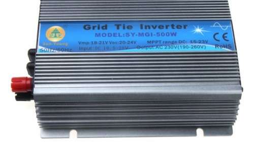 500W Watt Micro Grid Tie Inverter Accept DC 10.5-28V AC 230V Solar Power Pure Sine Wave
