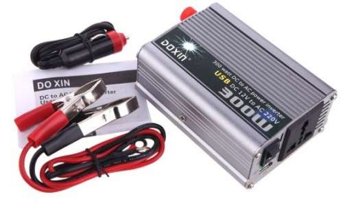 300W Watt DC 12 V AC 220V + USB Portable Voltage Transformer Car Power Inverter - K1329EU-12