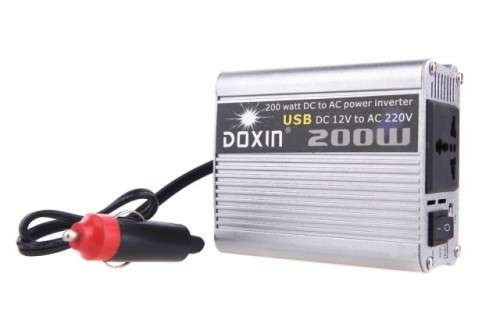200W Watt DC 12V to AC 220V + USB Portable Voltage Transformer Car Power Inverter
