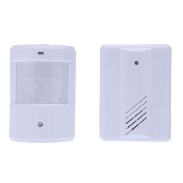 Wireless Infrared Sensor Doorbell Monitor Detector Entry Door Bell Alarm Chime Welcome Device-ELMN-S