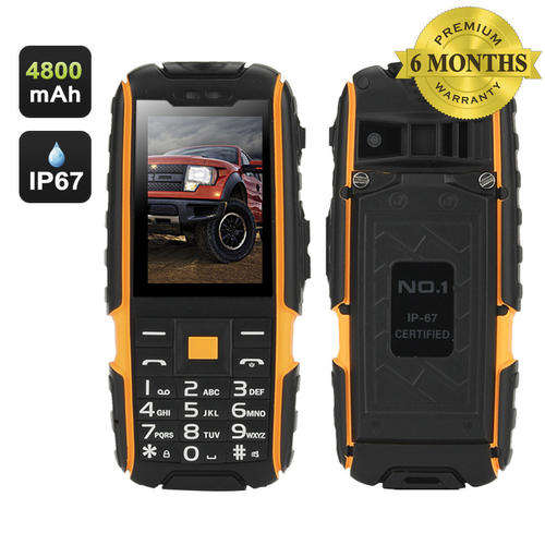 NO.1 A9 GSM PHONE 4800MAH BATTERY 2.4 INCH 240X320 SCREEN FM RADIO FLASHLIGHT DUAL SIM-M851-YELLOW