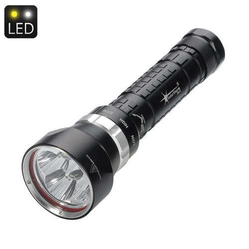 6000 LUMEN CREE LED DIVING TORCH - 4 CREE XM-L U2 LEDS, IPX8, 100 METER WATERPROOF-LT306