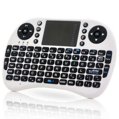 WIRELESS QWERTY KEYBOARD + MOUSE PAD - GAME CONTROLLER, WIRELESS DONGLE-BLACK