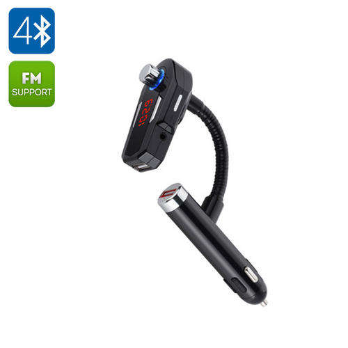 CAR FM BLUETOOTH TRANSMITTER WITH AUX IN