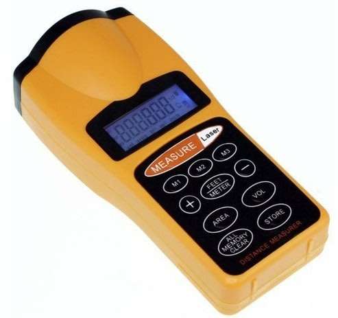 Ultrasonic Distance Measurer With Laser Pointer