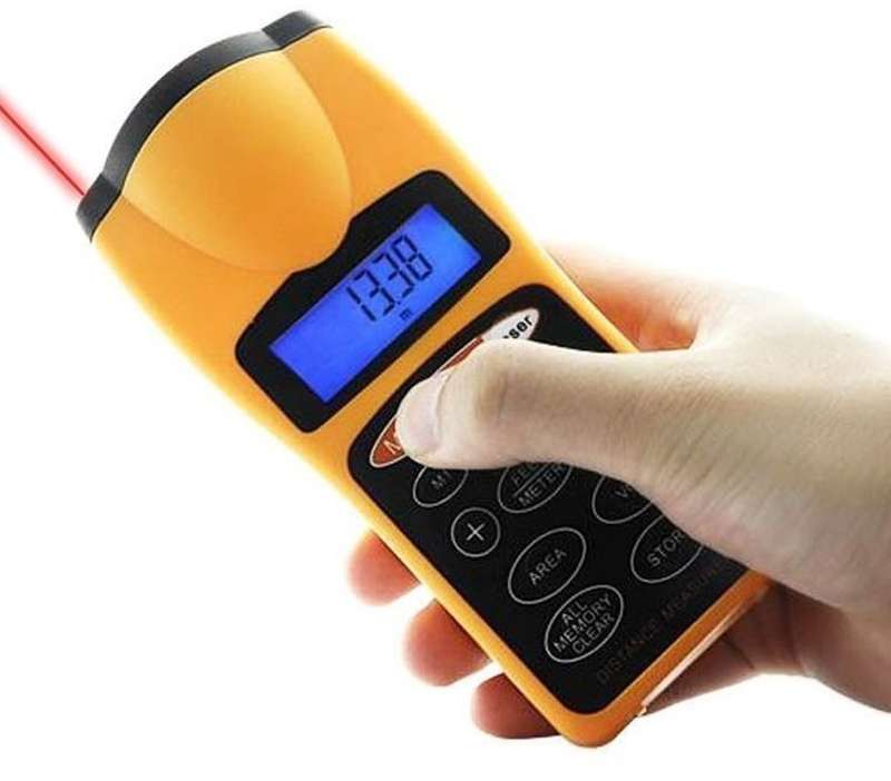 Ultrasonic Distance Measurer With Laser Pointer