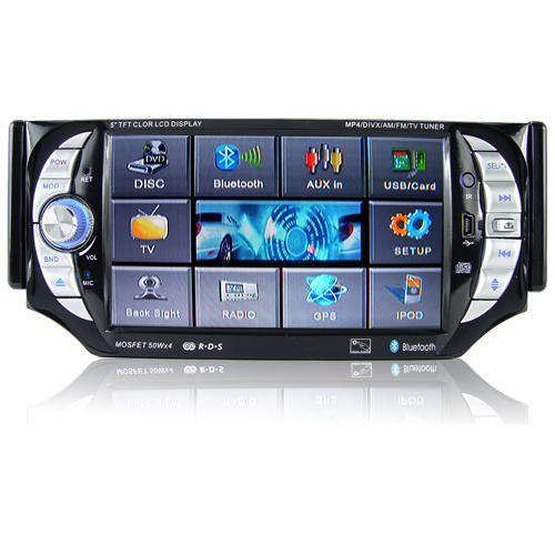 Car Stereo AV System with Bluetooth and 5" Touch Screen (1-DIN)