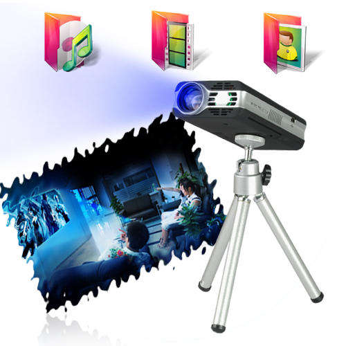 4 GB Mini Multimedia Projector with Micro SD (Slim Design)