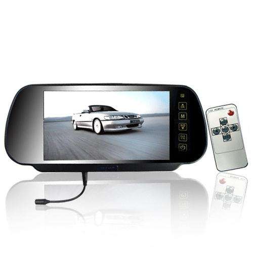 7 Inch Rearview Mirror Monitor - Bluetooth + Touch Button