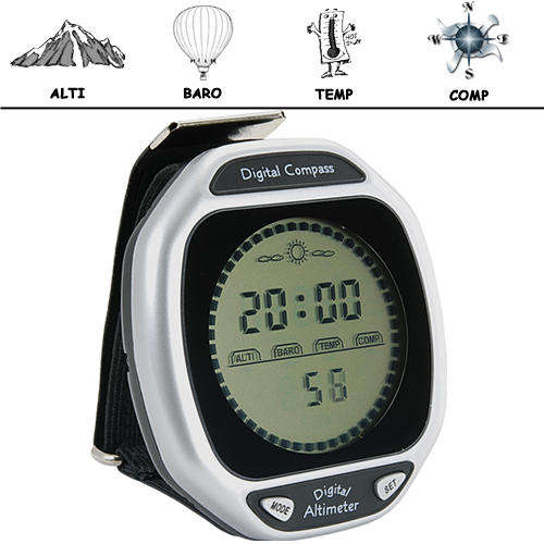 Wristop Digital Compass, Altimeter, Barometer, Thermometer