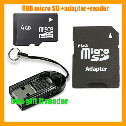 4GB MicroSD 4 GB Micro SD TF memory card SDHC + Reader