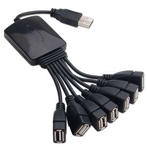 480Mbps High-Speed Powered 7 Ports USB 2.0 HUB Plug