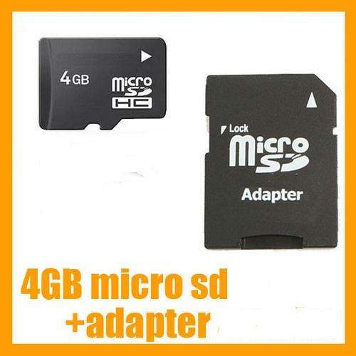 4GB MicroSD Micro SD TF Memory Card+Adapter