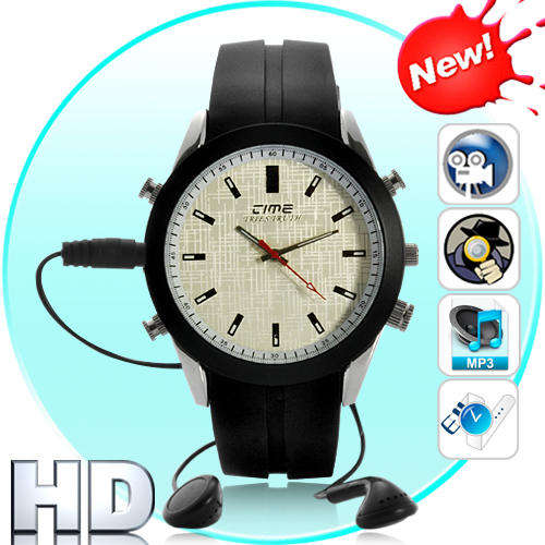 HD Spy Camera Watch with MP3 Player (4GB)