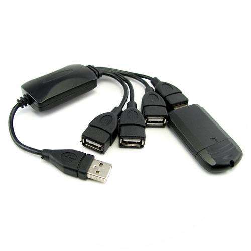 Versatile 4 Port USB 2.0 Squid Hub - SB-861