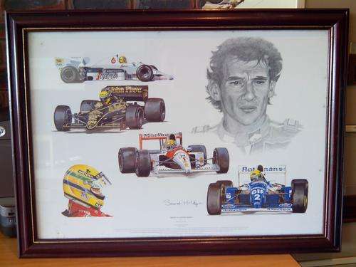 Tribute to Ayrton Senna  (By Stuart Mcintyre )  650 mm X 500mm