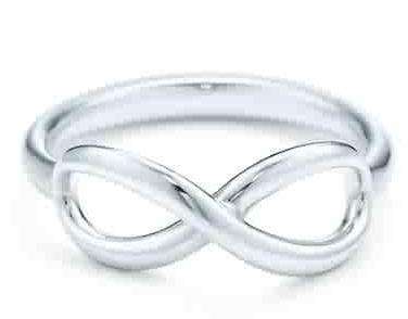 Sterling Silver infinity rings .From J{5} to N  {7 }