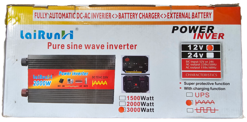 3000 Watt 12V DC- 220V High Quality Home Backup AC Inverter with Charger