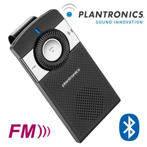 Plantronics K100 | Wireless Hands-Free In-Car Speakerphone with Superb Call Quality | Visor Clip