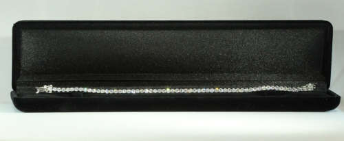 TENNIS BRACELET | 60x 3MM ROUND BRILLIANT CUT SIMULATED DIAMONDS | 925 STERLING SILVER